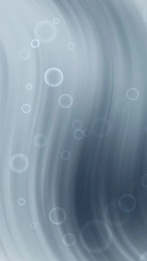 Abstract Blue Waves with Rising Bubbles Gentle Motion Background Stock Footage 345744428