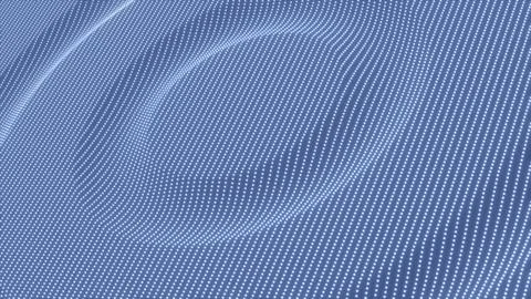 Abstract blue waves streaks circles of particles and dots futuristic rhythm.. Ilustración de archivo