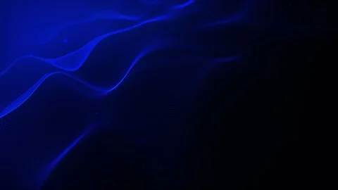 Abstract blue waves top view. Angular seamless animation of neon vector wave Stock Footage 317407478