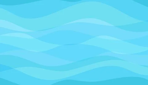 Abstract blue waves vector background design with flowing liquid shapes in Stock Illustration