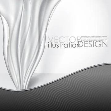 Abstract Blue Wavy Background. Abstract Blue Wavy Background. Vector Illus... 스톡 사진