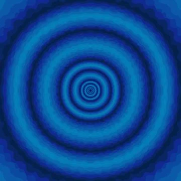 Abstract blue wavy background with concentric circles Stock Illustration