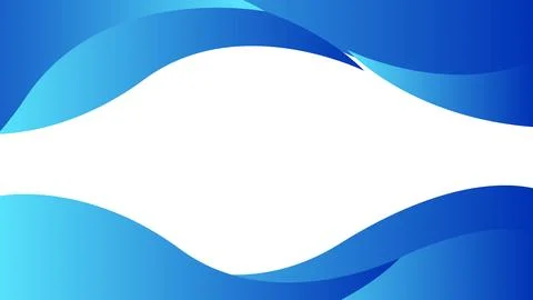 Abstract Blue Wavy Background Design with Bright White Central Space Ilustración de archivo