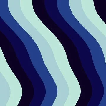 Abstract Blue Wavy Background with Diagonal Stripes and Fluid Motion Illustrazione stock