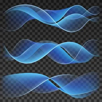Abstract blue wavy background elements Stock Illustration