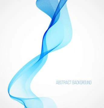 Abstract blue wavy background Stock Illustration