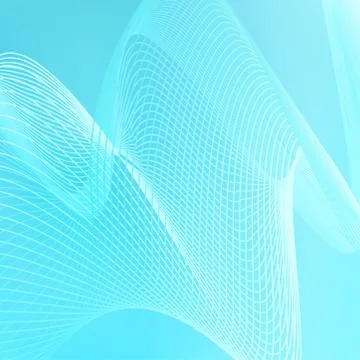 Abstract Blue Wavy Background イラスト素材