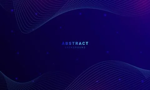 Abstract blue wavy background with line wave. Illustrazione stock