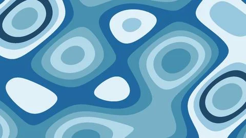 Abstract Blue Wavy Contour Pattern Background Stock Illustration