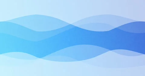 Abstract Blue Wavy Flat Design Background Animation Loop with Copy Space 60 fps Stock Footage 337423410