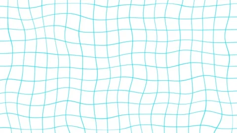 Abstract blue wavy grid lines seamlessly looping on white background Stock Footage 336852786