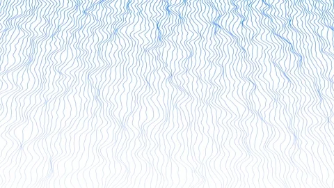 Abstract blue wavy line pattern on white background Stock Footage 344794745