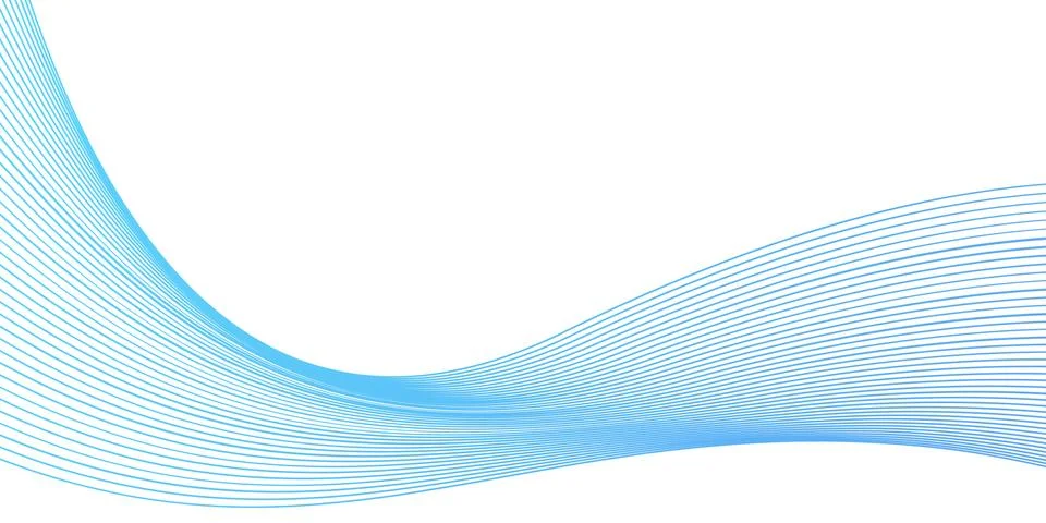 Abstract blue wavy lines background Stock Illustration
