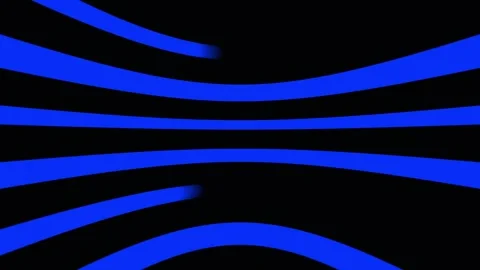 Abstract blue wavy lines flow in dark space with subtle light shifts for te.. Video stock 342519567