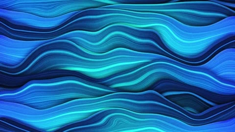 Abstract blue wavy lines with gradient colors. Stock Footage 284164905