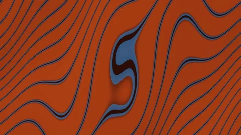 Abstract Blue Wavy Lines on Rust Background Seamless Loop 스톡 동영상 340563477