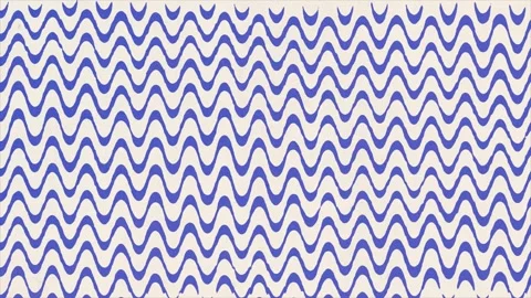 Abstract Blue Wavy Lines Seamless Pattern Loop Background Stock Footage 302234646