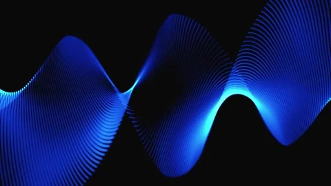 Abstract blue wavy moving graphic background Stock Footage 277349557