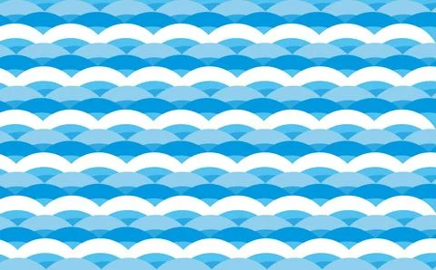 Abstract Blue Wavy Pattern Background Stock Illustration