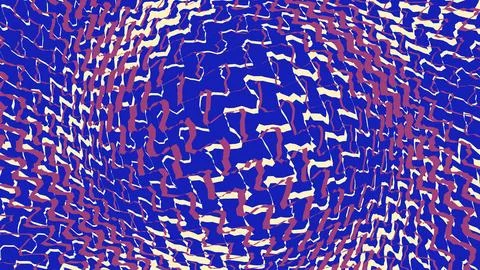 Abstract blue wavy pattern with colorful geometric shapes Stock Illustration