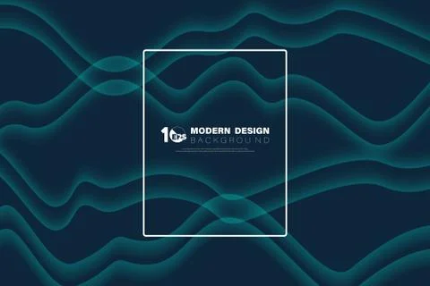 Abstract blue wavy pattern design of decoration background. illustration Illustrazione stock