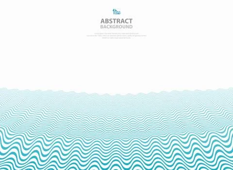Abstract blue wavy pattern stripe lines ocean sea background. Stock Illustration