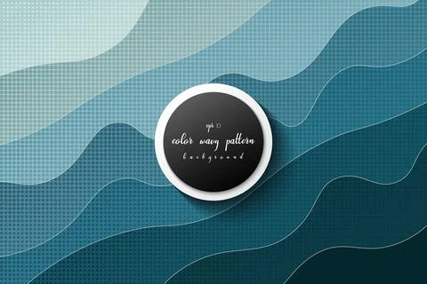 Abstract blue wavy pattern summer artwork cover with copy space background. Stock Illustration