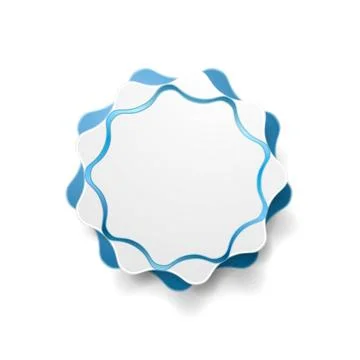 Abstract blue wavy shape vector sticker Abstract blue wavy shape sticker d... 스톡 사진