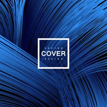 Abstract blue weaved background with tangled gradient lines. Stock Illustration