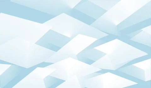 Abstract blue white background, low poly pattern, 3d illustration 스톡 일러스트