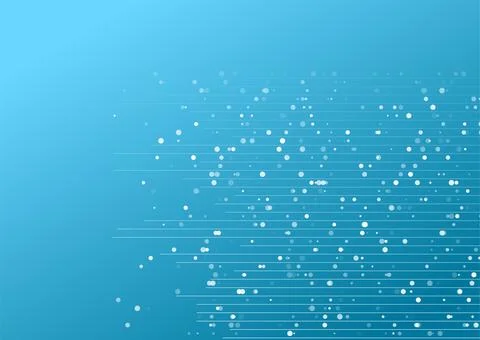 Abstract blue white geometric dots and lines tech background Stock Illustration