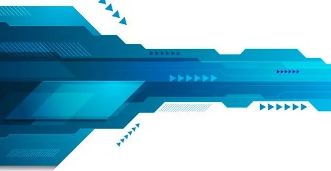 Abstract blue white hi-tech futuristic geometrical background Stock Illustration