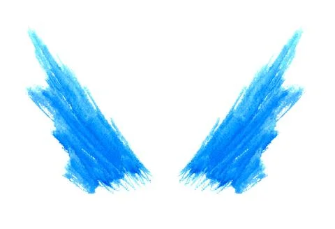 Abstract blue wings. Watercolor elements. Stockillustratie