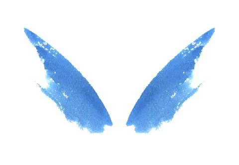 Abstract blue wings. Watercolor elements. Stockillustratie