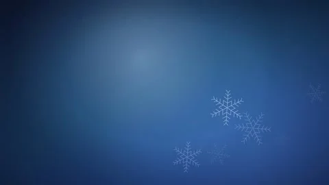 Abstract blue winter background with floating white snowflakes falling slowly Stock Footage 345428992