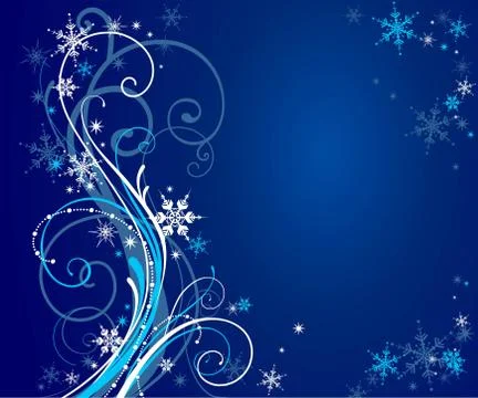 Abstract blue winter background Stock Illustration
