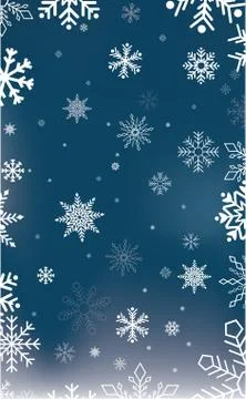 Abstract Blue Winter Background Stock Illustration