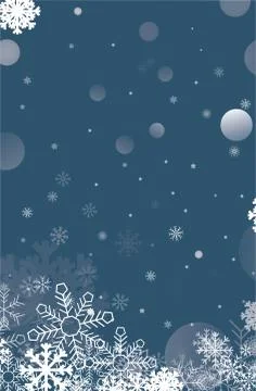 Abstract Blue Winter Background Stock Illustration