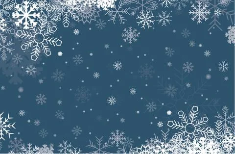 Abstract Blue Winter Background Stock Illustration