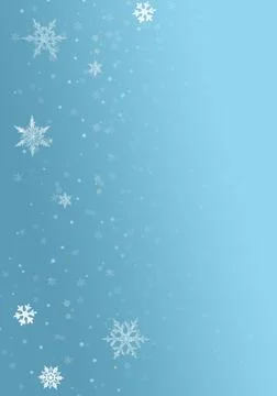 Abstract blue Winter Background with snow flakes. Stock Illustration