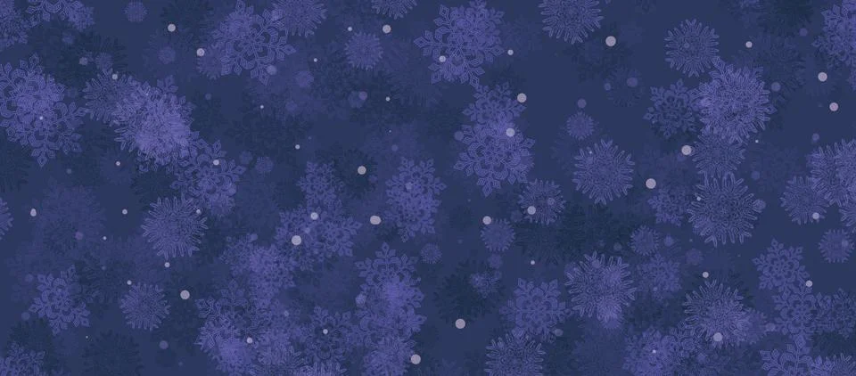 Abstract blue winter design concept background with snowflake Stock Illustration