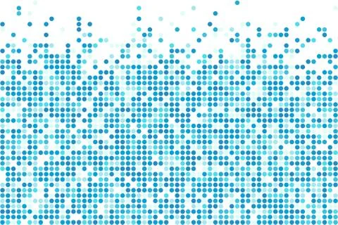 Abstract blue winter mosaic - vector cold circles background with copy space Stock Illustration