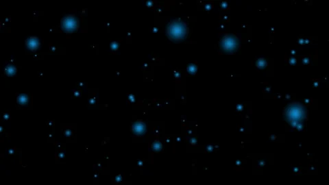 Abstract Blue Winter Night Background with Glowing Stars Snow Particles Video stock 338399082