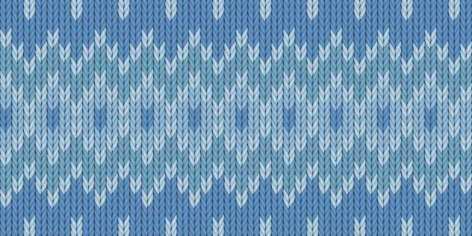 Abstract blue wool knitted texture with vintage stripes seamless pattern ba.. Stock Illustration