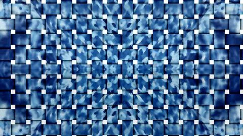 Abstract Blue Woven Tile Pattern Background with Artistic Watercolor Textur.. Stock-Illustration