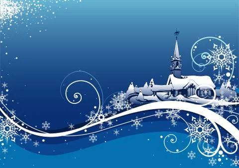 Abstract Blue Xmas Stock Illustration