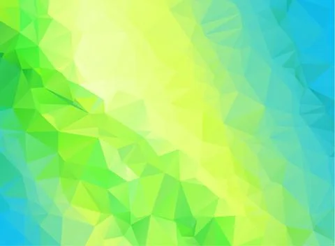 Abstract blue yellow green triangle (polygonal) background of rays, Eps vector イラスト素材