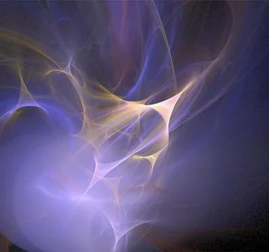 Abstract blue-yellow luminous pattern on black background, design, wallpaper Stock Illustration