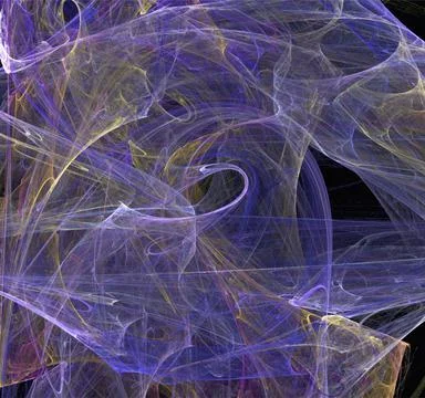 Abstract blue-yellow luminous pattern on black background, design, wallpaper Stock Illustration