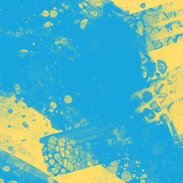 Abstract Blue Yellow paint Background. Vector illustration design Stock Illustration